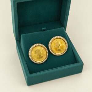 Orecchini Sterline Elisabetta II con diamanti in oro 18 kt